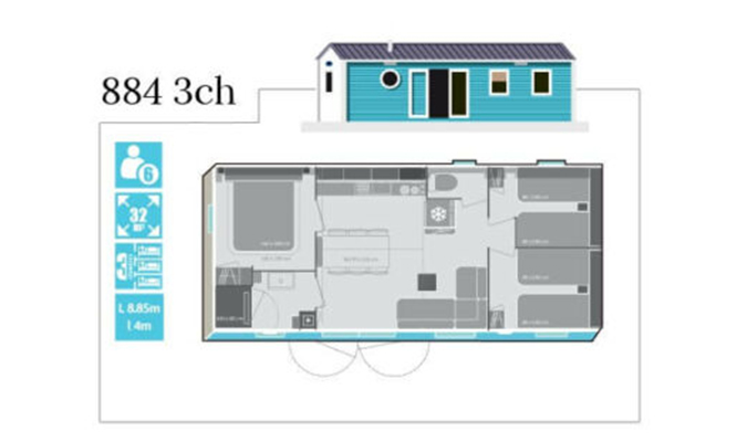 Plan villa clim 6 pers