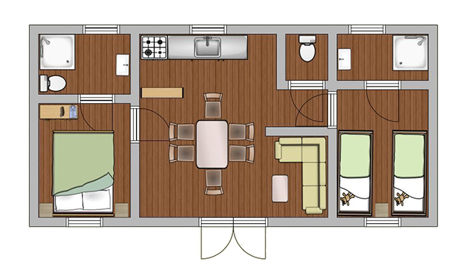 Plan mobil-home 4-6 saint avit loisir