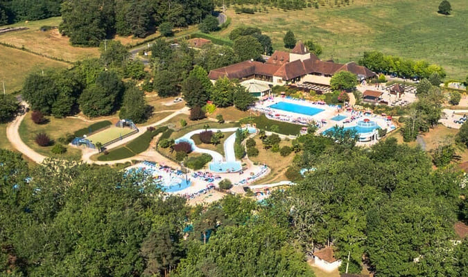 Vue aérienne du camping