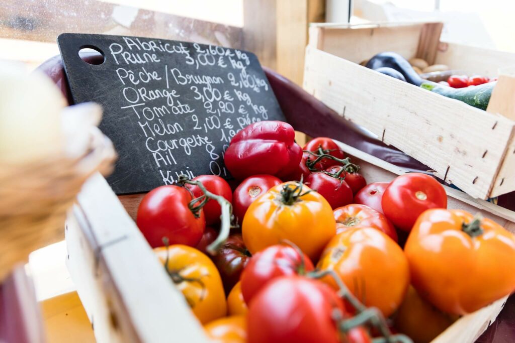 fruits et légumes du camping